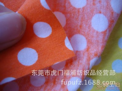 F003針織汗布 彈力圓點(diǎn)印花引領(lǐng)潮流，熒光色系點(diǎn)亮?xí)r尚